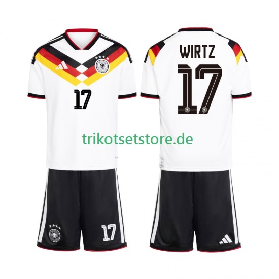 Deutschland Florian Wirtz 17 World Cup 2026 Kinder Trikotset Heim Kurzarm