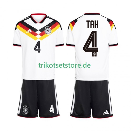 Deutschland Jonathan Tah 4 World Cup 2026 Kinder Trikotset Heim Kurzarm