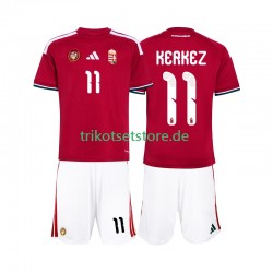 Ungarn Kerkez 11 World Cup 2026 Kinder Trikotset Heim Kurzarm