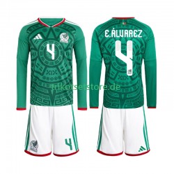 Mexiko Edson Alvarez 4 World Cup 2026 Kinder Trikotset Heim Langarm