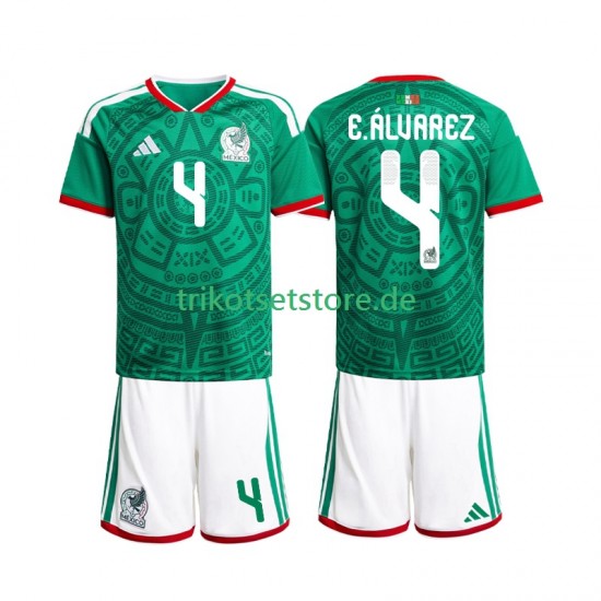 Mexiko Edson Alvarez 4 World Cup 2026 Kinder Trikotset Heim Kurzarm