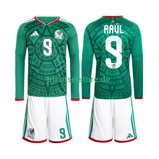 Mexiko Raul Jimenez 9 World Cup 2026 Kinder Trikotset Heim Langarm