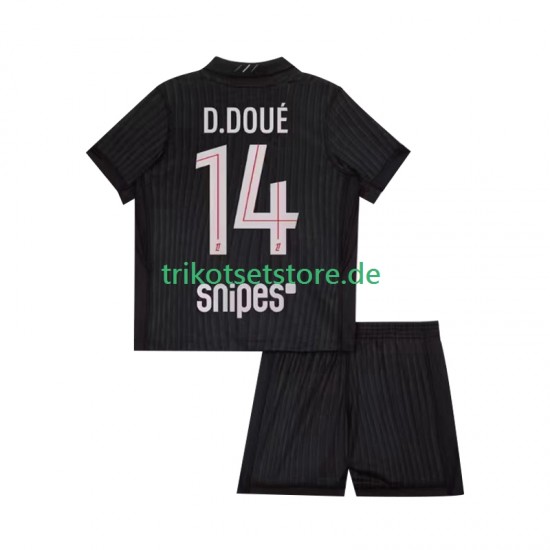 Paris Saint-Germain Desire Doue 14 2025-2026 Kinder Trikotset Viertes Kurzarm