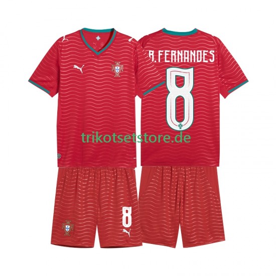 Portugal Bruno Fernandes 8 World Cup 2026 Kinder Trikotset Heim Kurzarm