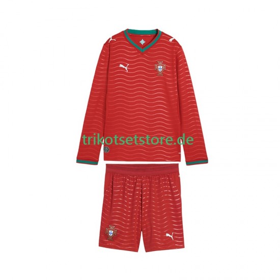 Portugal World Cup 2026 Kinder Trikotset Heim Langarm