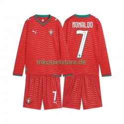 Portugal Cristiano Ronaldo 7 World Cup 2026 Kinder Trikotset Heim Langarm