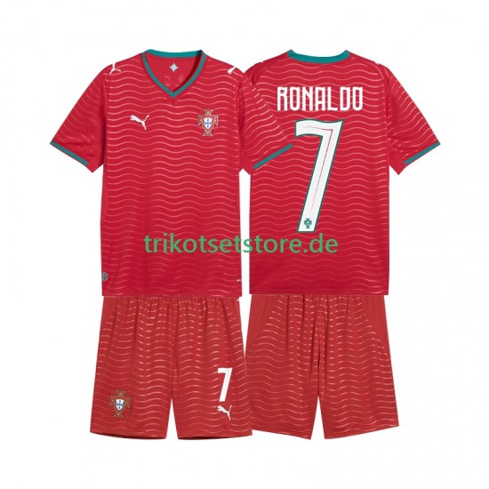 Portugal Cristiano Ronaldo 7 World Cup 2026 Kinder Trikotset Heim Kurzarm