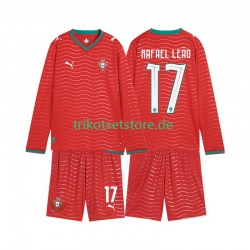 Portugal Rafael Leao 17 World Cup 2026 Kinder Trikotset Heim Langarm