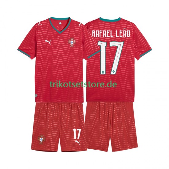 Portugal Rafael Leao 17 World Cup 2026 Kinder Trikotset Heim Kurzarm
