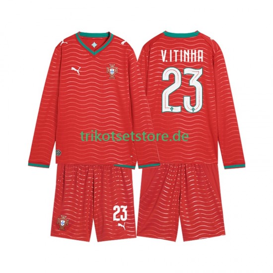 Portugal Vitinha 23 World Cup 2026 Kinder Trikotset Heim Langarm
