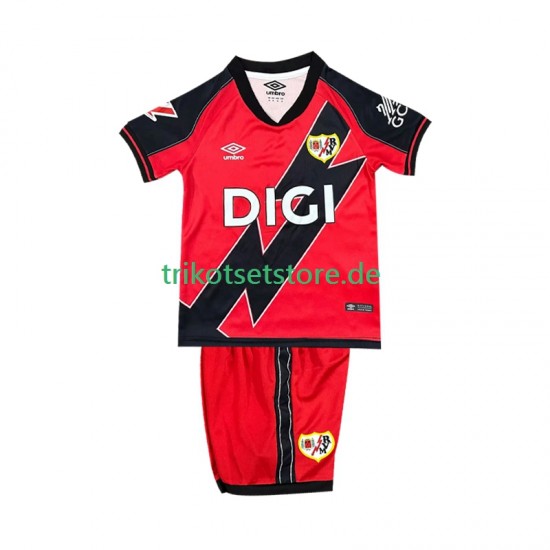 Rayo Vallecano 2025-2026 Kinder Trikotset Auswärts Kurzarm