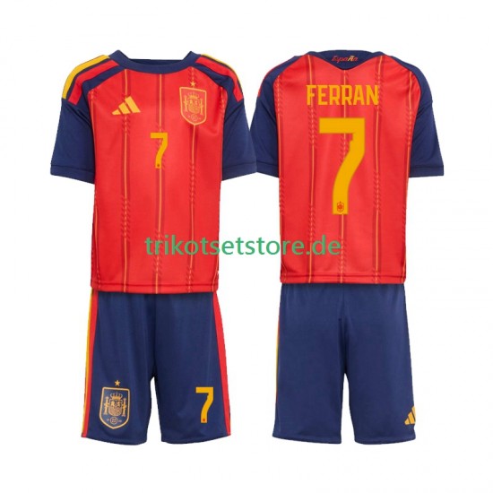 Spanien Ferran Torres 7 World Cup 2026 Kinder Trikotset Heim Kurzarm
