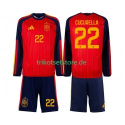 Spanien Marc Cucurella 22 World Cup 2026 Kinder Trikotset Heim Langarm