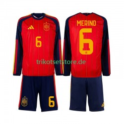 Spanien Mikel Merino 6 World Cup 2026 Kinder Trikotset Heim Langarm