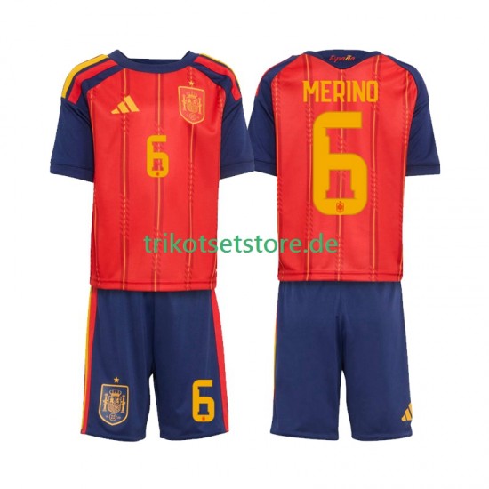 Spanien Mikel Merino 6 World Cup 2026 Kinder Trikotset Heim Kurzarm