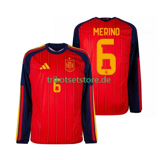 Spanien Mikel Merino 6 World Cup 2026 Herren Trikot Heim Langarm
