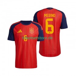 Spanien Mikel Merino 6 World Cup 2026 Herren Trikot Heim Kurzarm