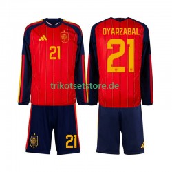 Spanien Mikel Oyarzabal 21 World Cup 2026 Kinder Trikotset Heim Langarm