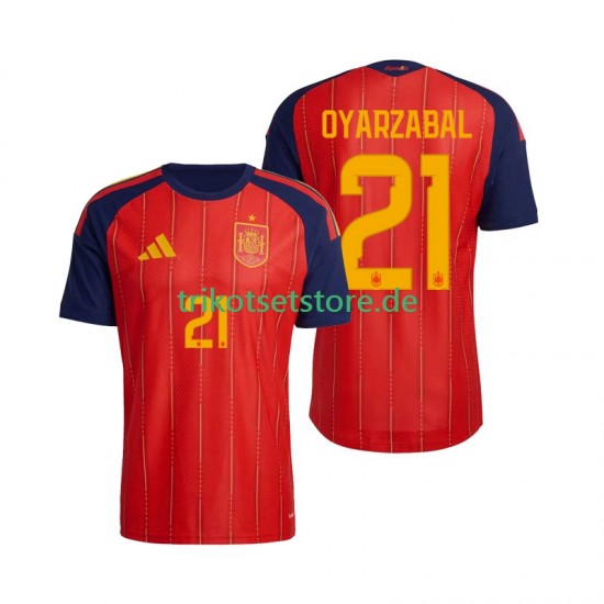 Spanien Mikel Oyarzabal 21 World Cup 2026 Herren Trikot Heim Kurzarm