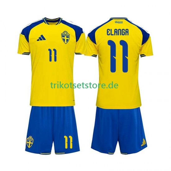 Schweden Anthony Elanga 11 2026 Kinder Trikotset Heim Kurzarm