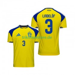 Schweden Victor Lindelof 3 2026 Herren Trikot Heim Kurzarm