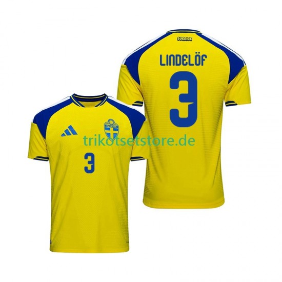Schweden Victor Lindelof 3 2026 Herren Trikot Heim Kurzarm