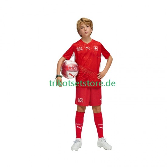 Schweiz World Cup 2026 Kinder Trikotset Heim Kurzarm