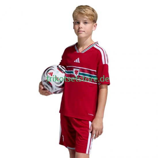 Wales 2026 Kinder Trikotset Heim Kurzarm