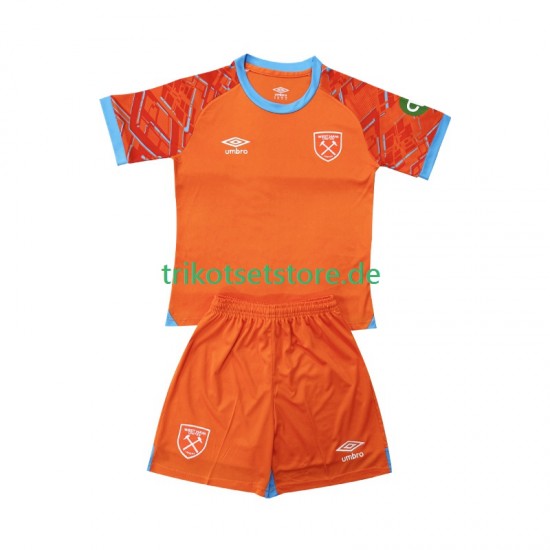 West Ham United Torwart 2025-2026 Kinder Trikotset Auswärts Kurzarm
