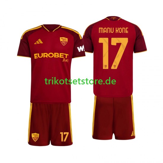 AS Rom Manu Kone 17 2026-2027 Kinder Trikotset Heim Kurzarm