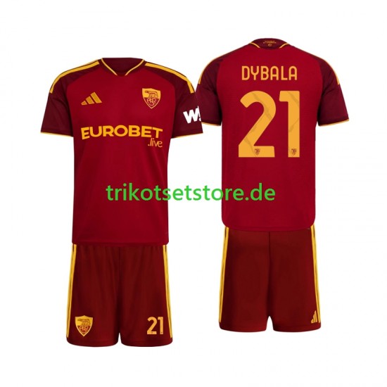 AS Rom Paulo Dybala 21 2026-2027 Kinder Trikotset Heim Kurzarm