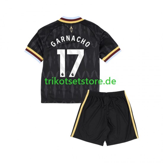 Aston Villa Alejandro Garnacho 17 2026-2027 Kinder Trikotset Auswärts Kurzarm