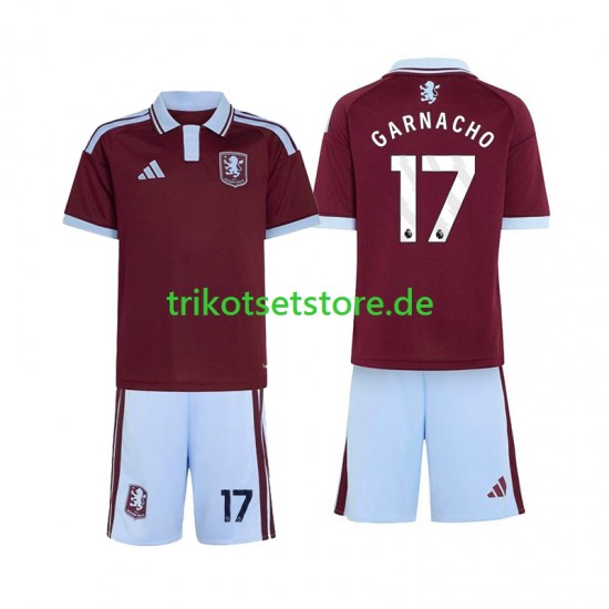 Aston Villa Alejandro Garnacho 17 2026-2027 Kinder Trikotset Heim Kurzarm