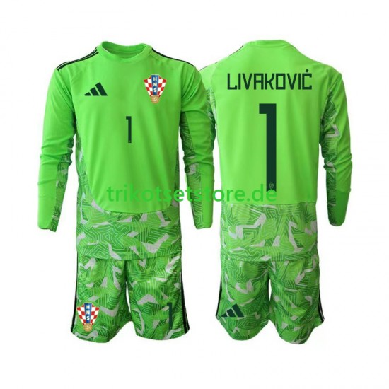Kroatien Torwart Dominik Livakovic 25 2026-2027 Kinder Trikotset Heim Langarm