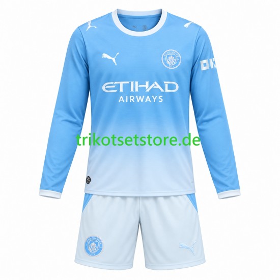Manchester City 2026-2027 Kinder Trikotset Heim Langarm