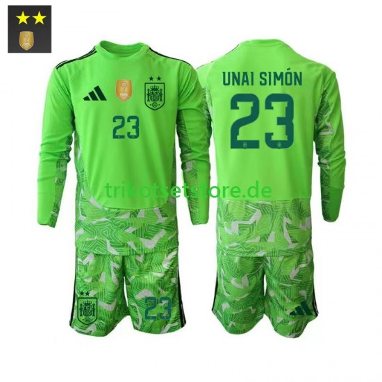 Spanien Torwart Unai Simon 23 2026-2027 Kinder Trikotset Ausweich Langarm