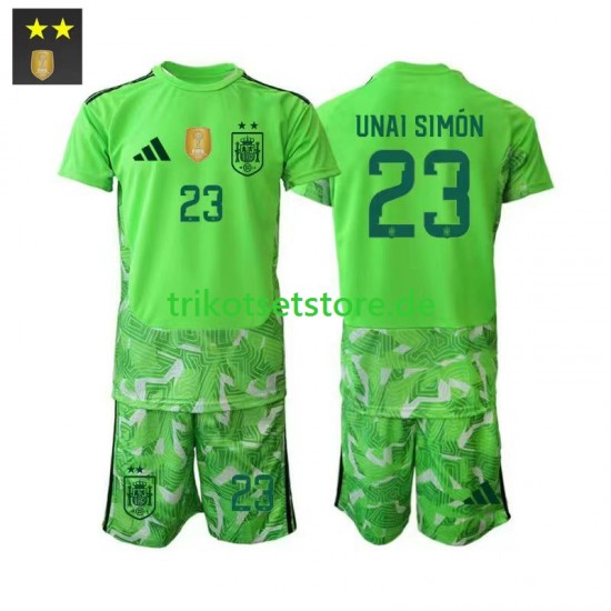 Spanien Torwart Unai Simon 23 2026-2027 Kinder Trikotset Ausweich Kurzarm
