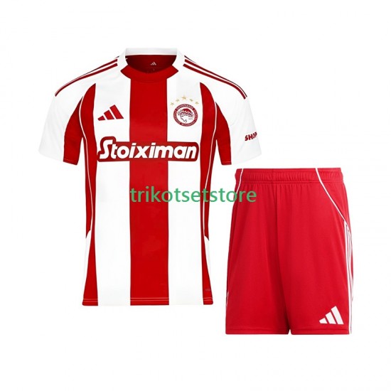 Olympiacos 2025-2026 Kinder Trikotset Heim Kurzarm