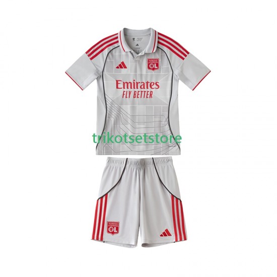 Olympique Lyon 2025-2026 Kinder Trikotset Ausweich Kurzarm