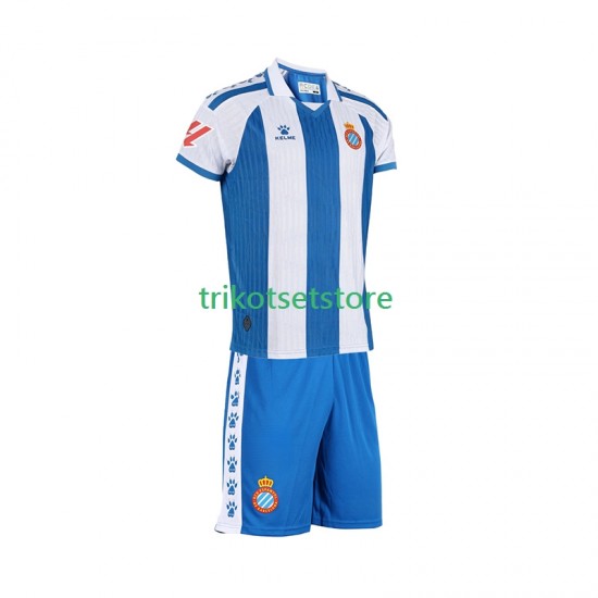 RCD Espanyol 2025-2026 Kinder Trikotset Heim Kurzarm