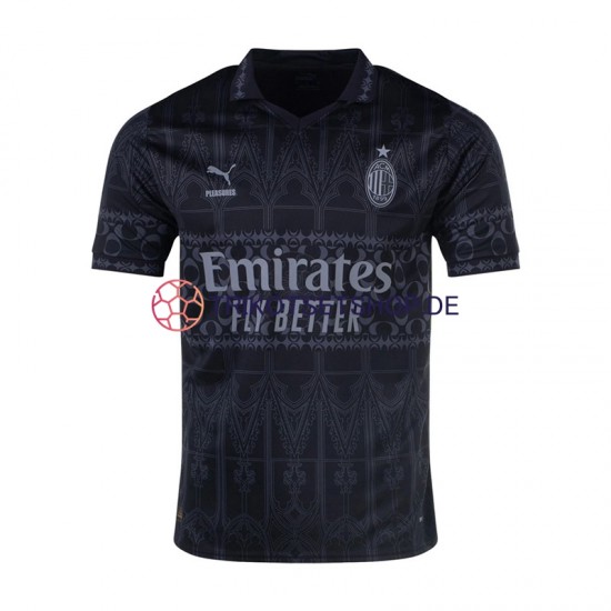 AC Mailand 2023-2024 Herren Trikot Viertes Schwarz Kurzarm