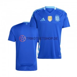 Argentinien Copa America 2024 Herren Trikot Auswärts Blau Kurzarm
