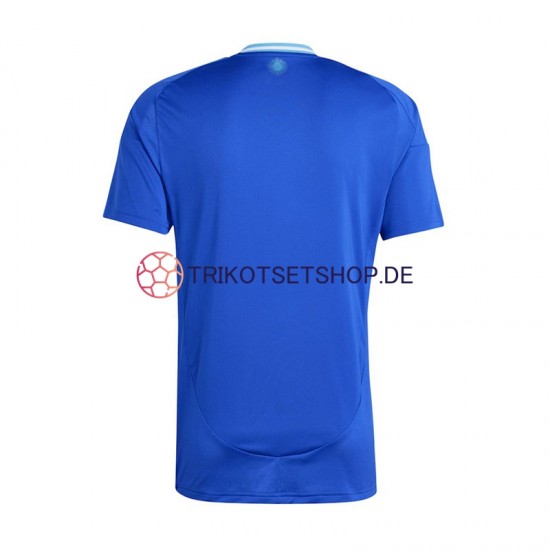 Argentinien Copa America 2024 Herren Trikot Auswärts Blau Kurzarm