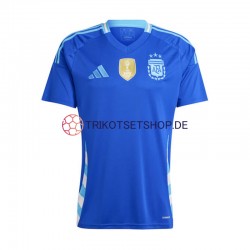 Argentinien Copa America 2024 Herren Trikot Auswärts Blau Kurzarm