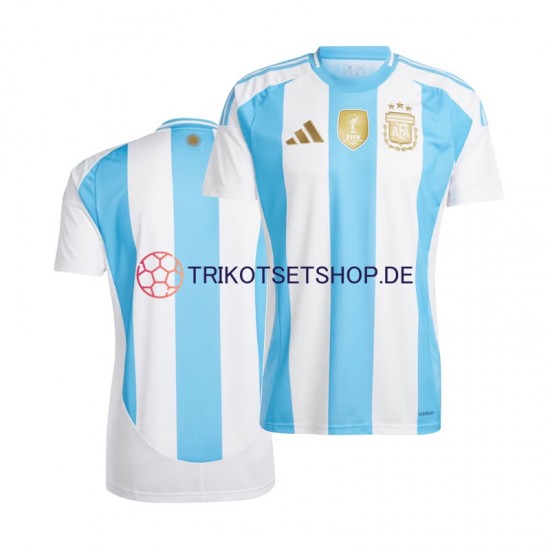 Argentinien Copa America 2024 Herren Trikot Heim Blau Weiß Kurzarm