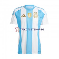 Argentinien Copa America 2024 Herren Trikot Heim Blau Weiß Kurzarm