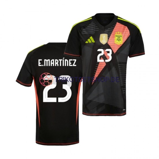 Argentinien Torwart Emiliano Martinez 23 Copa America 2024 Herren Trikot Heim Schwarz Kurzarm
