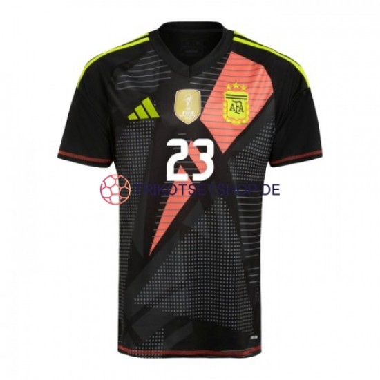 Argentinien Torwart Emiliano Martinez 23 Copa America 2024 Herren Trikot Heim Schwarz Kurzarm