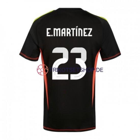 Argentinien Torwart Emiliano Martinez 23 Copa America 2024 Herren Trikot Heim Schwarz Kurzarm