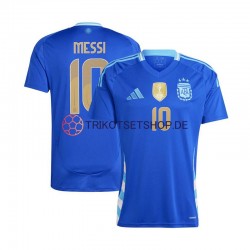 Argentinien Lionel Messi 10 Copa America 2024 Herren Trikot Auswärts Blau Kurzarm